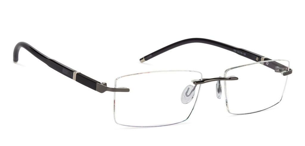 Rimless Eyeglasses-Frame Rectangle--EG