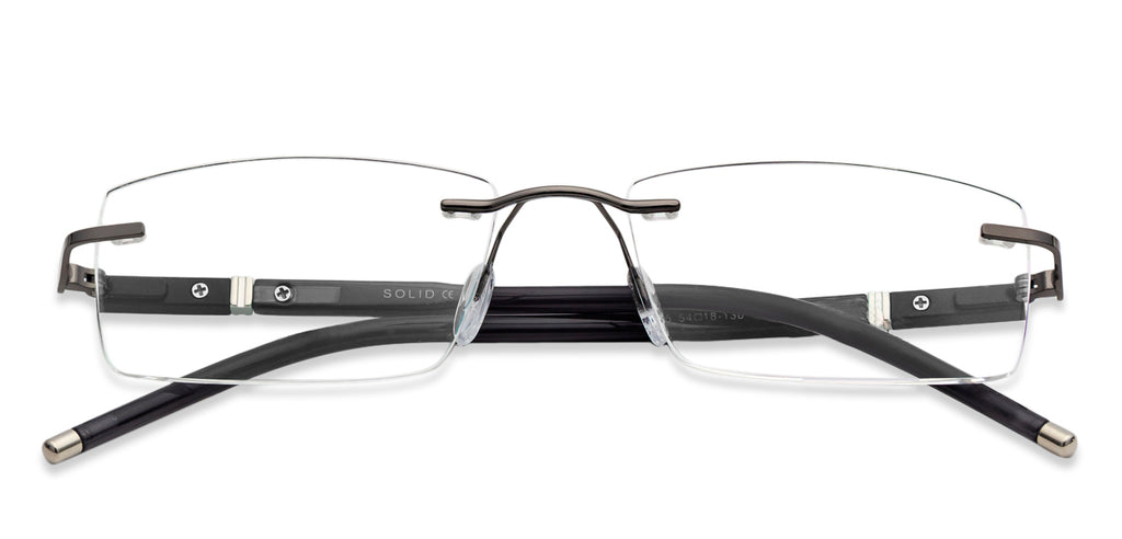 Rimless Eyeglasses-Frame Rectangle--EG