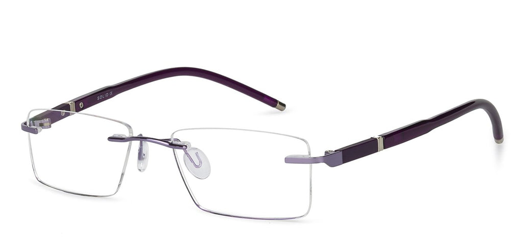 Rimless Eyeglasses-Frame Rectangle--EG