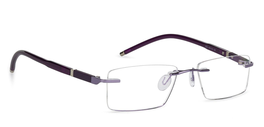 Rimless Eyeglasses-Frame Rectangle--EG