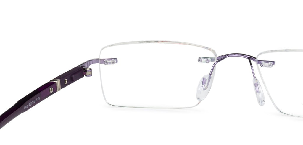 Rimless Eyeglasses-Frame Rectangle--EG