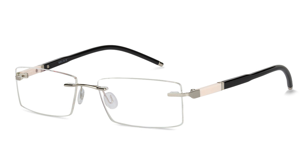 Rimless Eyeglasses-Frame Rectangle--EG
