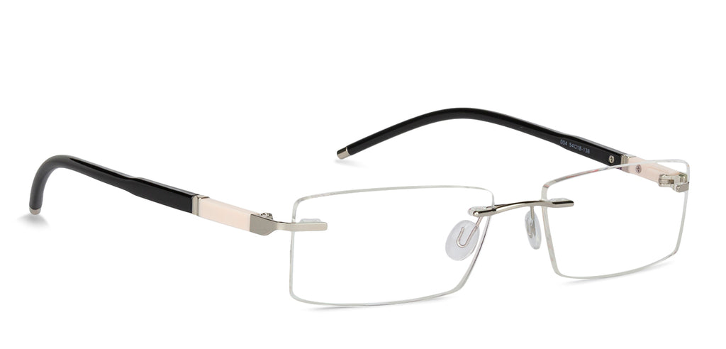 Rimless Eyeglasses-Frame Rectangle--EG