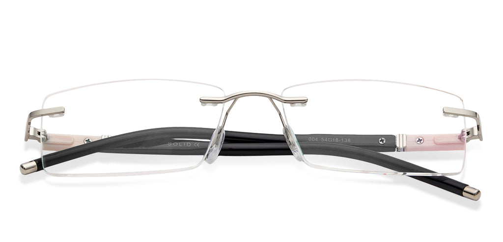Rimless Eyeglasses-Frame Rectangle--EG