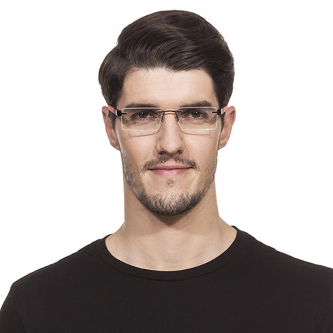 Rimless Eyeglasses-Frame Rectangle--EG