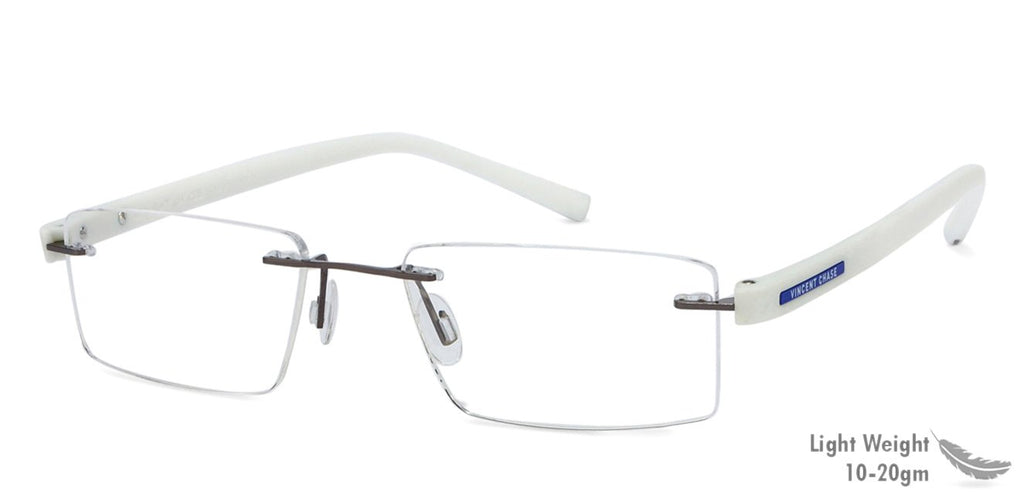 Rimless Eyeglasses-Frame Rectangle--EG