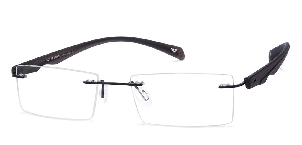 Rimless Eyeglasses-Frame Rectangle--EG
