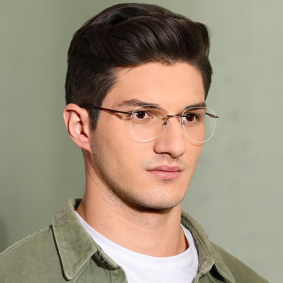 Rimless Eyeglasses-Frame Aviator--EG