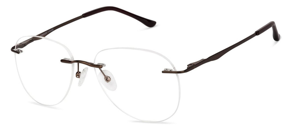 Rimless Eyeglasses-Frame Aviator--EG