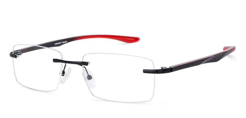 Rimless Eyeglasses-Frame Rectangle--EG