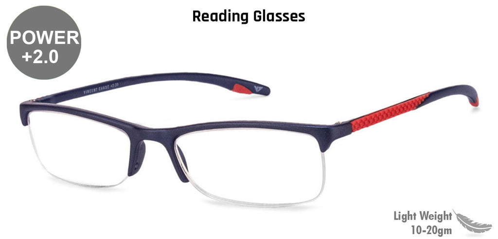 Half Rim Eyeglasses-Frame Rectangle--EG