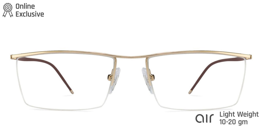 Half Rim Eyeglasses-Frame Rectangle--EG
