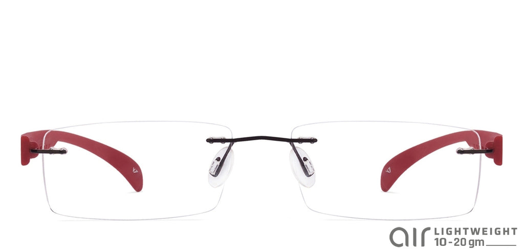Rimless Eyeglasses-Frame Rectangle--EG