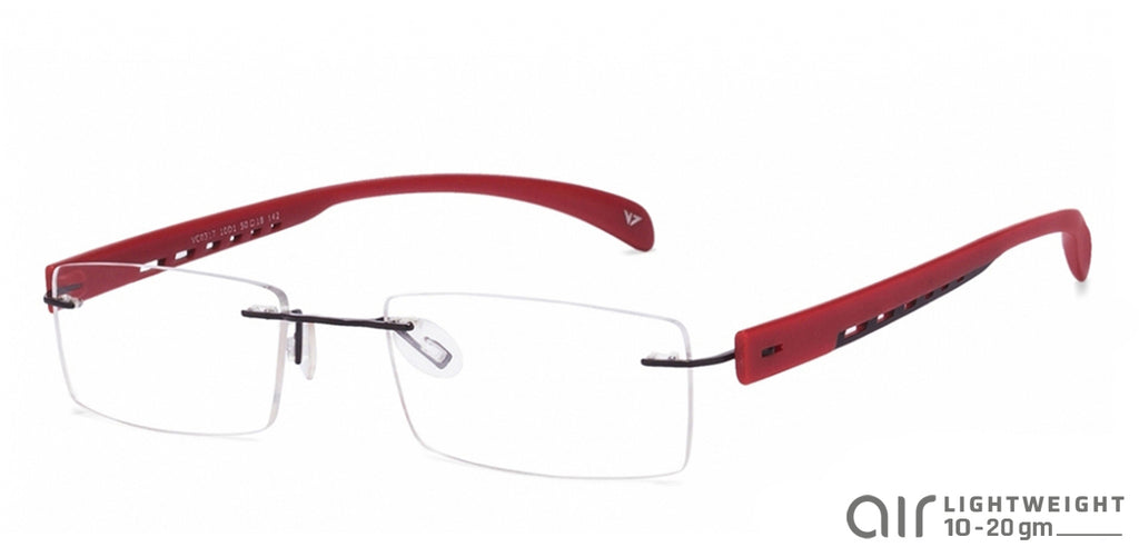 Rimless Eyeglasses-Frame Rectangle--EG