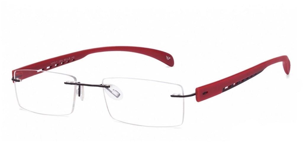 Rimless Eyeglasses-Frame Rectangle--EG