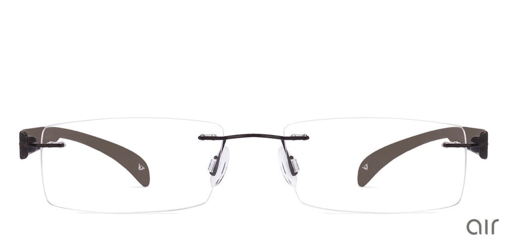 Rimless Eyeglasses-Frame Rectangle--EG