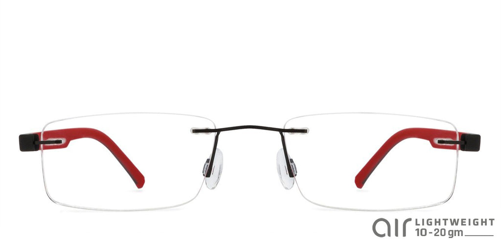 Rimless Eyeglasses-Frame Rectangle--EG