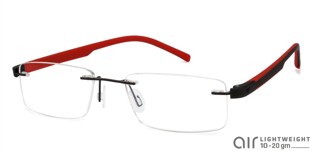 Rimless Eyeglasses-Frame Rectangle--EG
