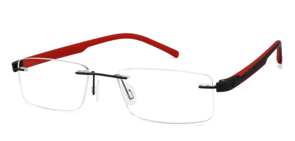 Rimless Eyeglasses-Frame Rectangle--EG