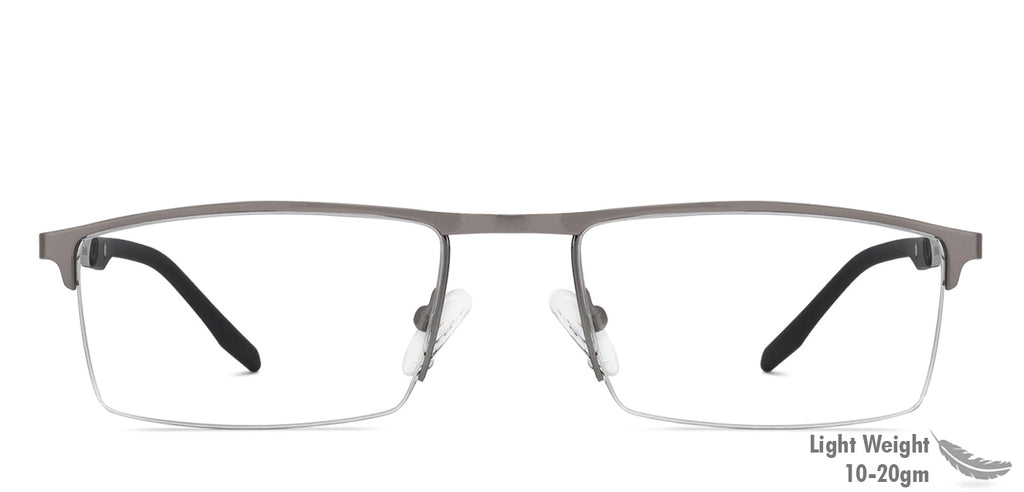 Half Rim Eyeglasses-Frame Rectangle--EG