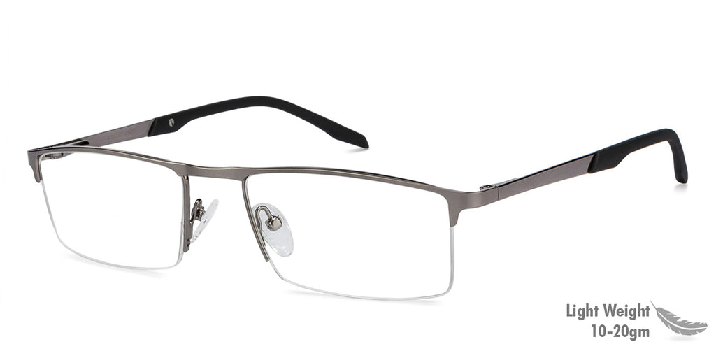Half Rim Eyeglasses-Frame Rectangle--EG