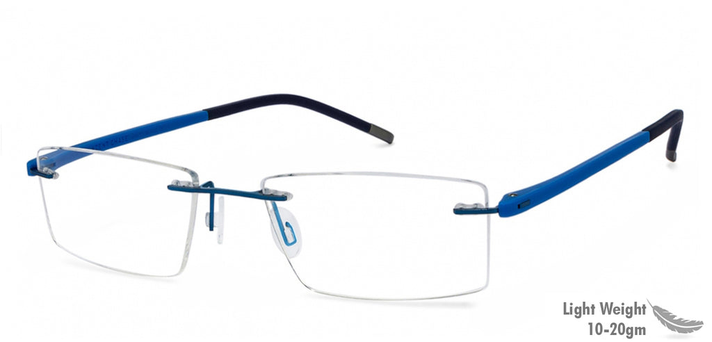 Rimless Eyeglasses-Frame Rectangle--EG