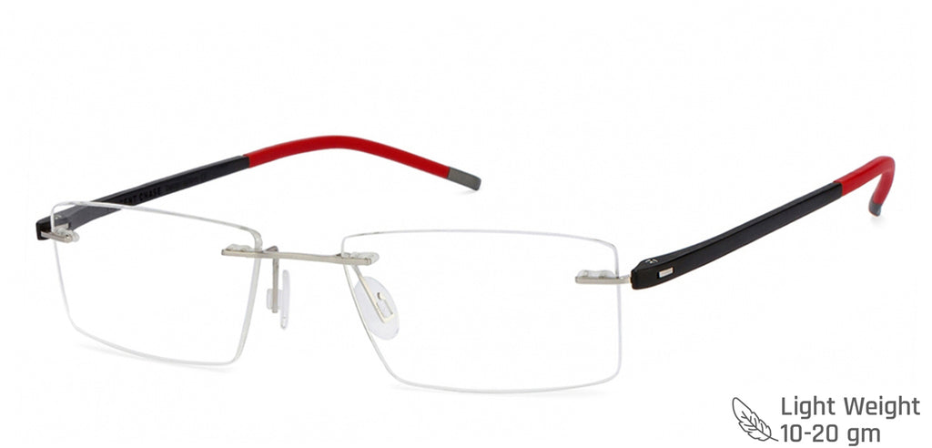 Rimless Eyeglasses-Frame Rectangle--EG