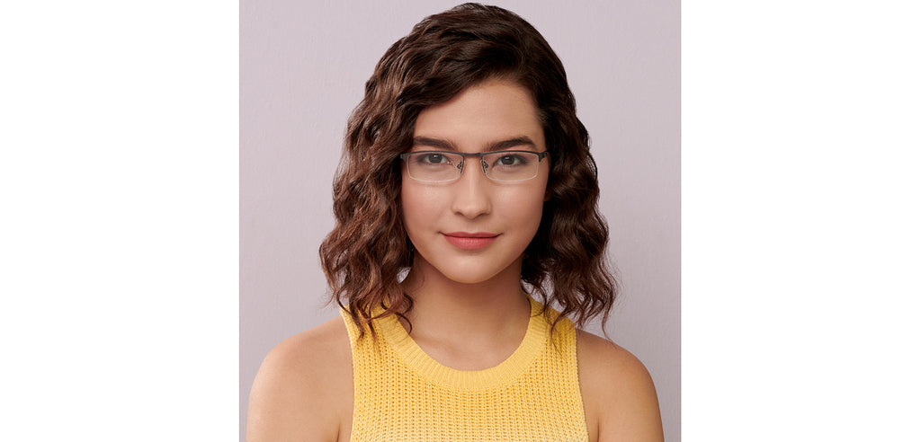 Half Rim Eyeglasses-Frame Rectangle--EG