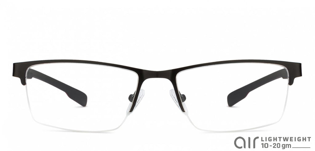 Half Rim Eyeglasses-Frame Rectangle--EG