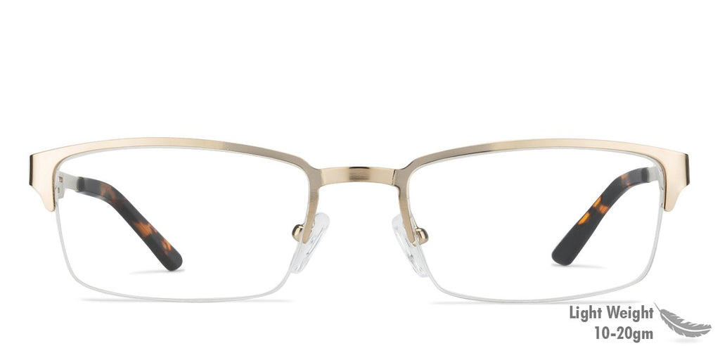 Half Rim Eyeglasses-Frame Rectangle--EG