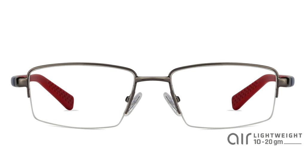 Half Rim Eyeglasses-Frame Rectangle--EG