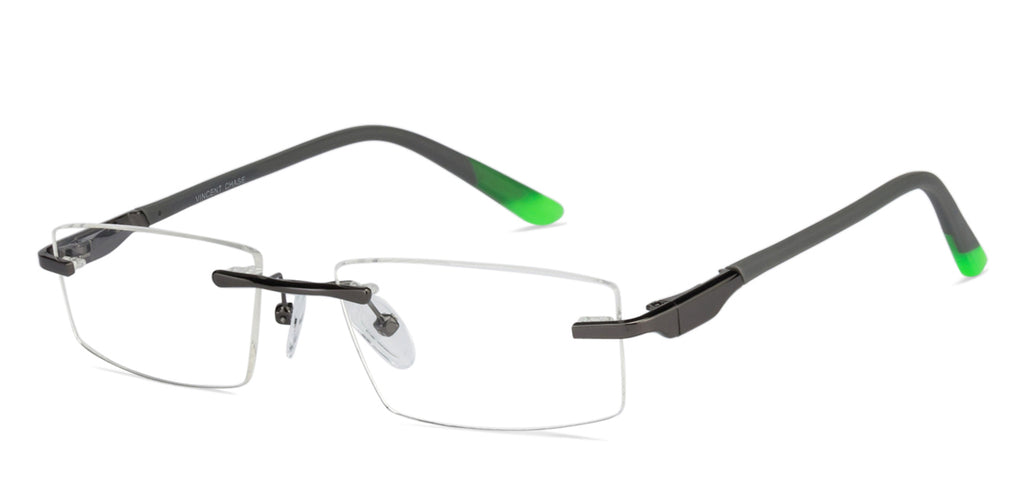 Rimless Eyeglasses-Frame Rectangle--EG