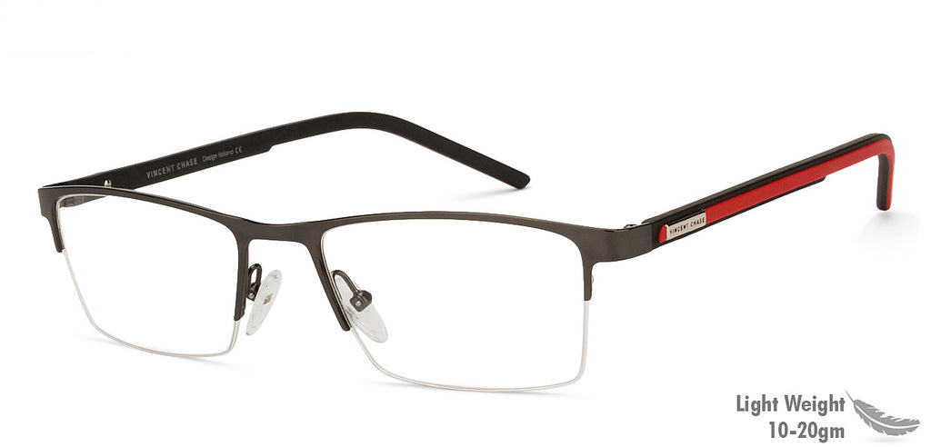 Half Rim Eyeglasses-Frame Rectangle--EG
