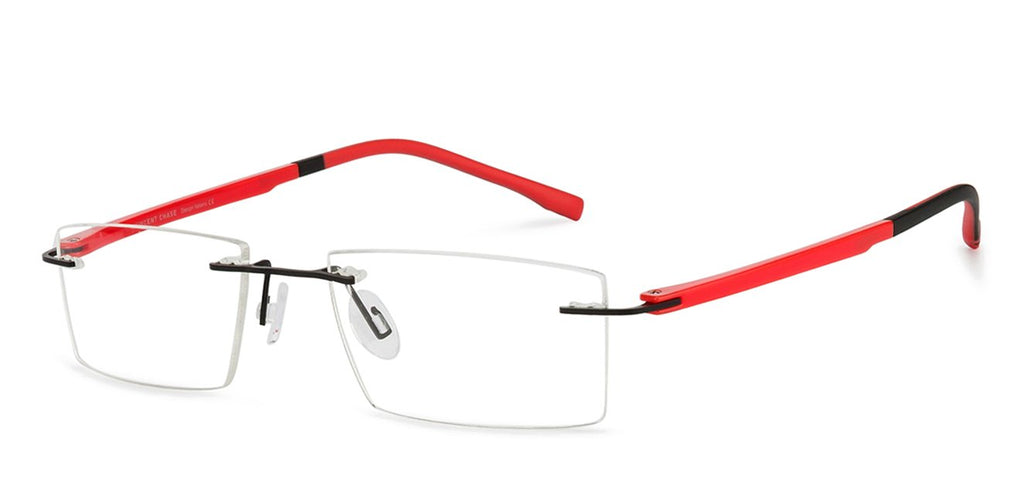 Rimless Eyeglasses-Frame Rectangle--EG