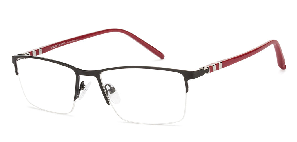 Half Rim Eyeglasses-Frame Rectangle--EG