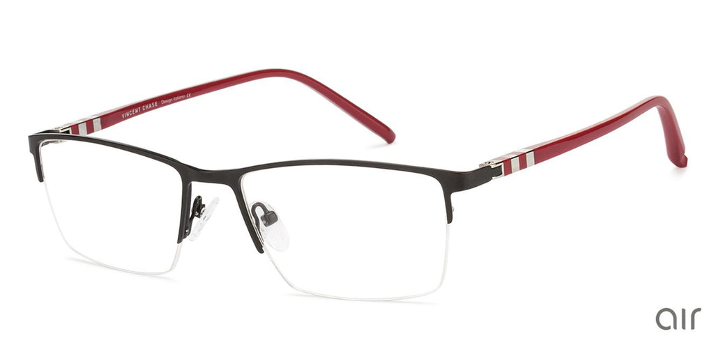 Half Rim Eyeglasses-Frame Rectangle--EG