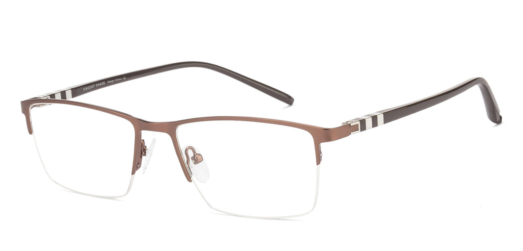 Half Rim Eyeglasses-Frame Rectangle--EG