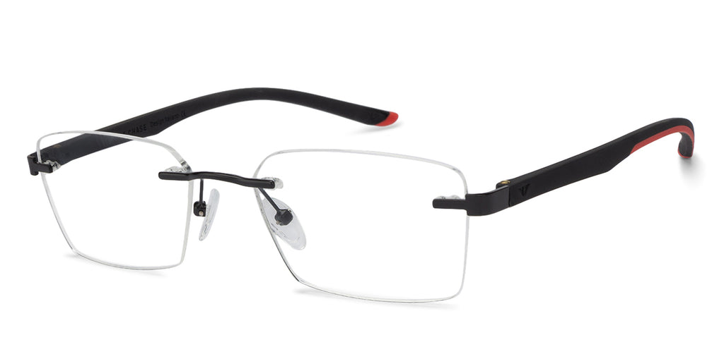 Rimless Eyeglasses-Frame Rectangle--EG