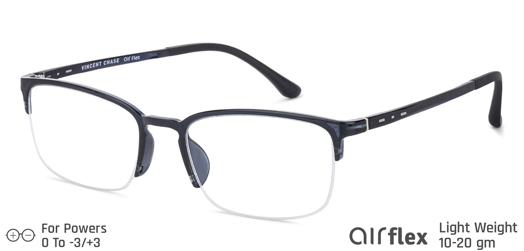 Half Rim Eyeglasses-Frame Rectangle--EG