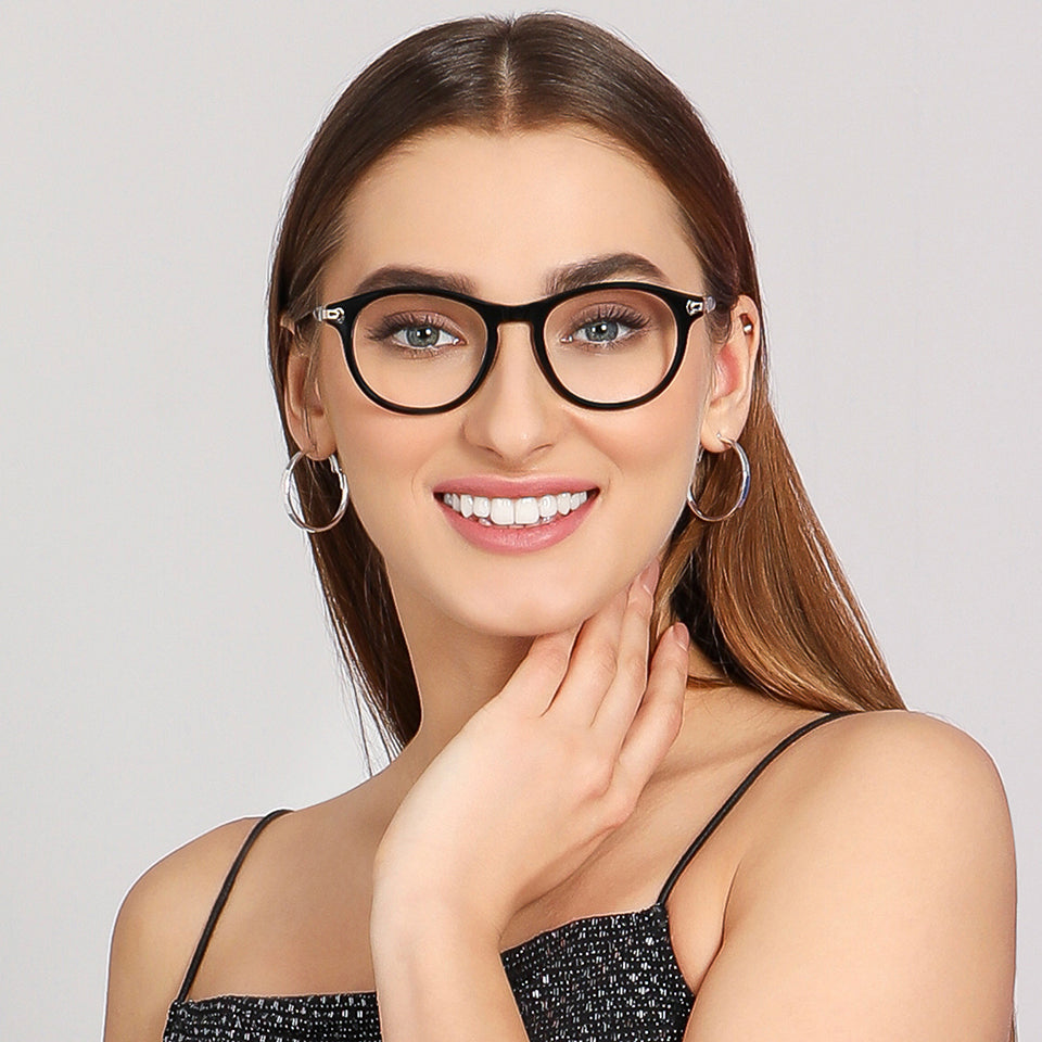 Square Eyeglasses-Frame Round--EG