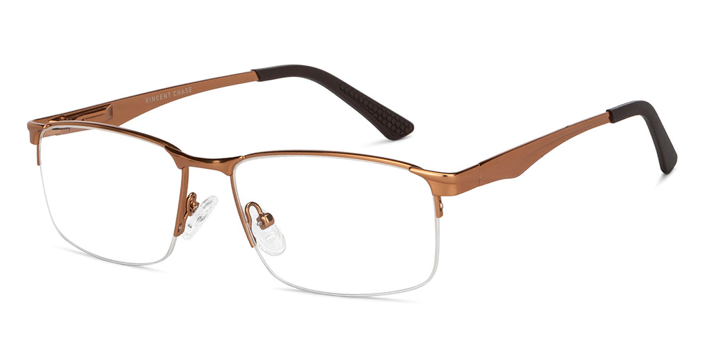 Half Rim Eyeglasses-Frame Rectangle--EG