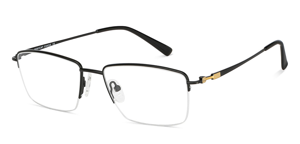 Half Rim Eyeglasses-Frame Rectangle--EG