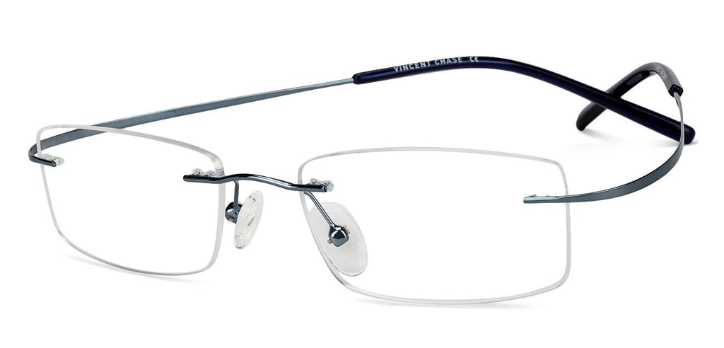 Rimless Eyeglasses-Frame Rectangle--EG