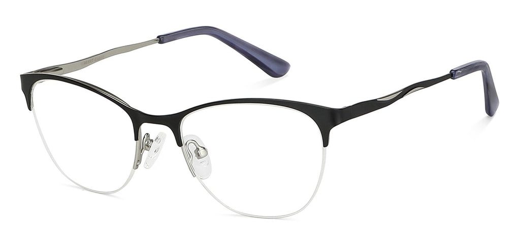 Half Rim Eyeglasses-Frame Cat Eye--EG