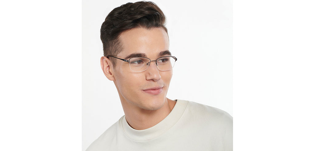 Half Rim Eyeglasses-Frame Cat Eye--EG