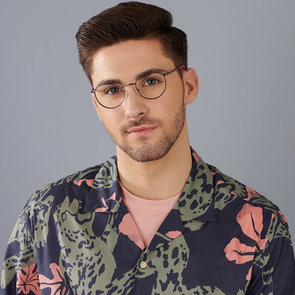 Square Eyeglasses-Frame Round--EG