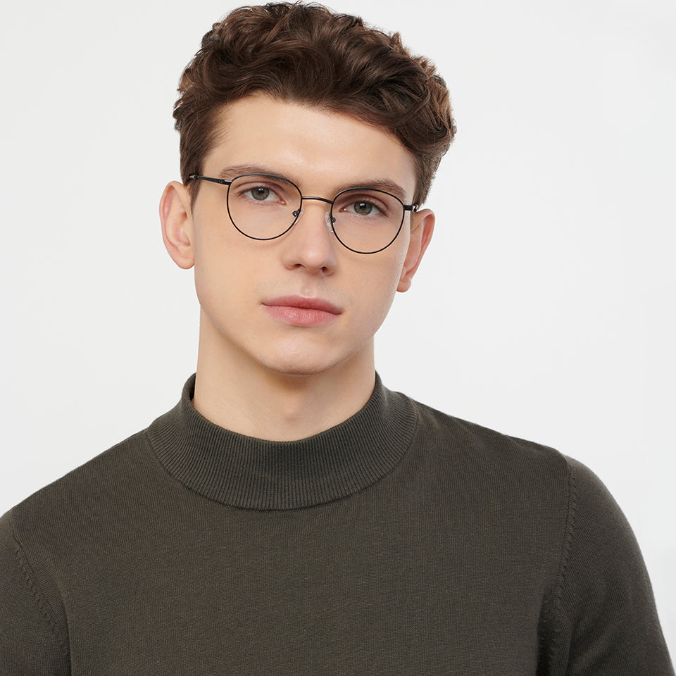 Square Eyeglasses-Frame Round--EG