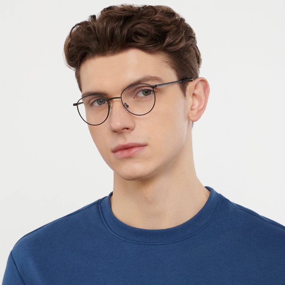 Square Eyeglasses-Frame Round--EG