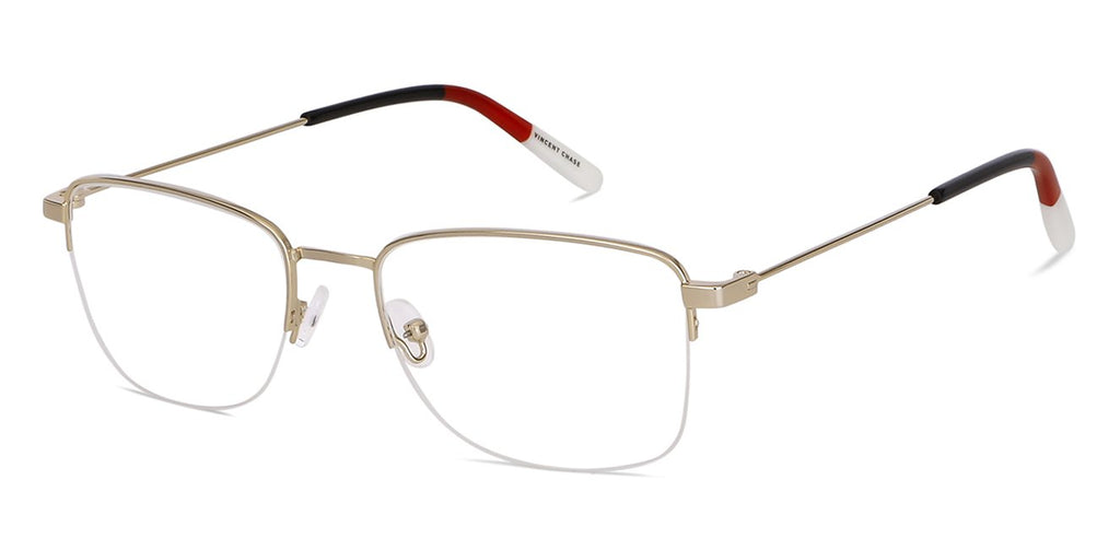 Half Rim Eyeglasses-Frame Rectangle--EG