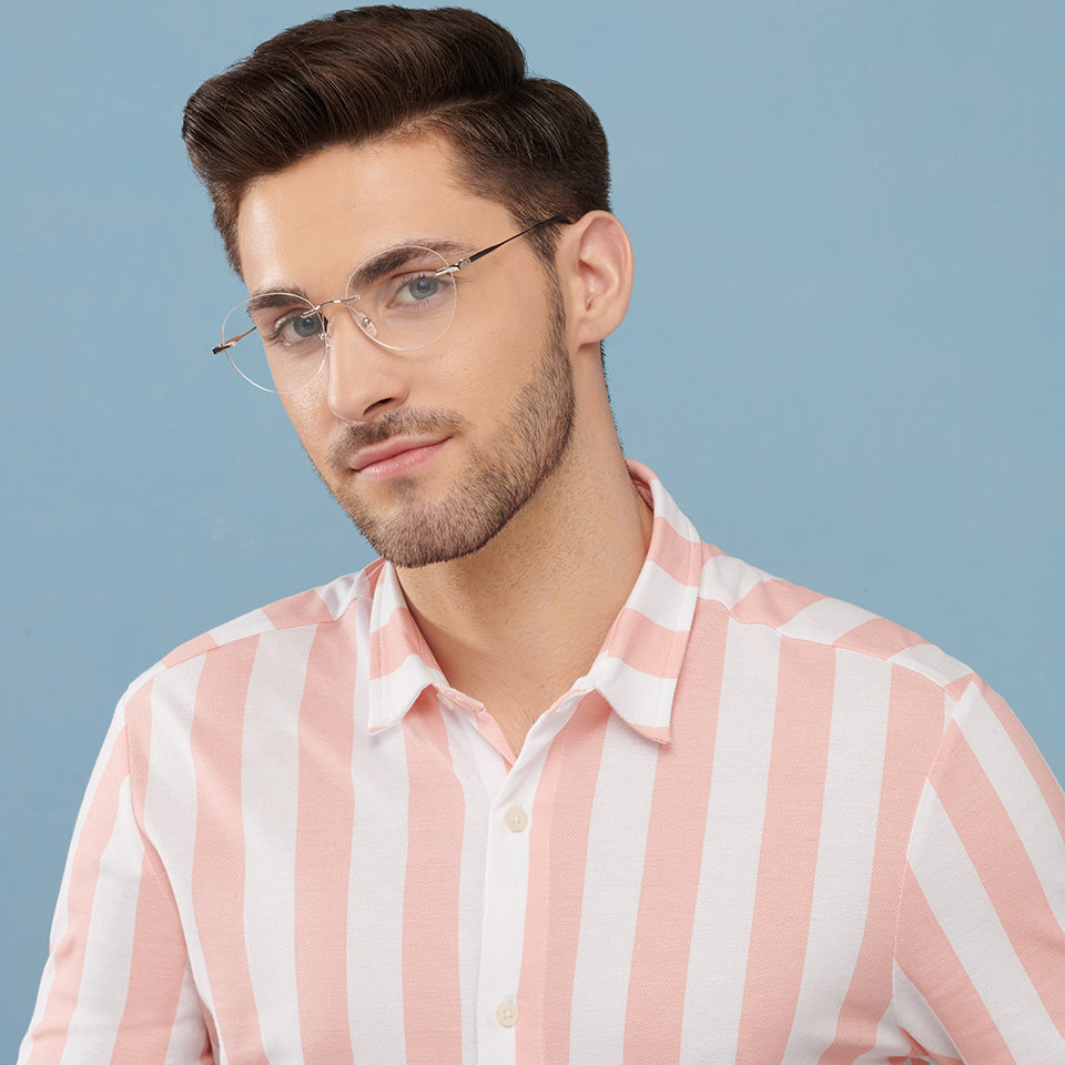 Rimless Eyeglasses-Frame Round--EG